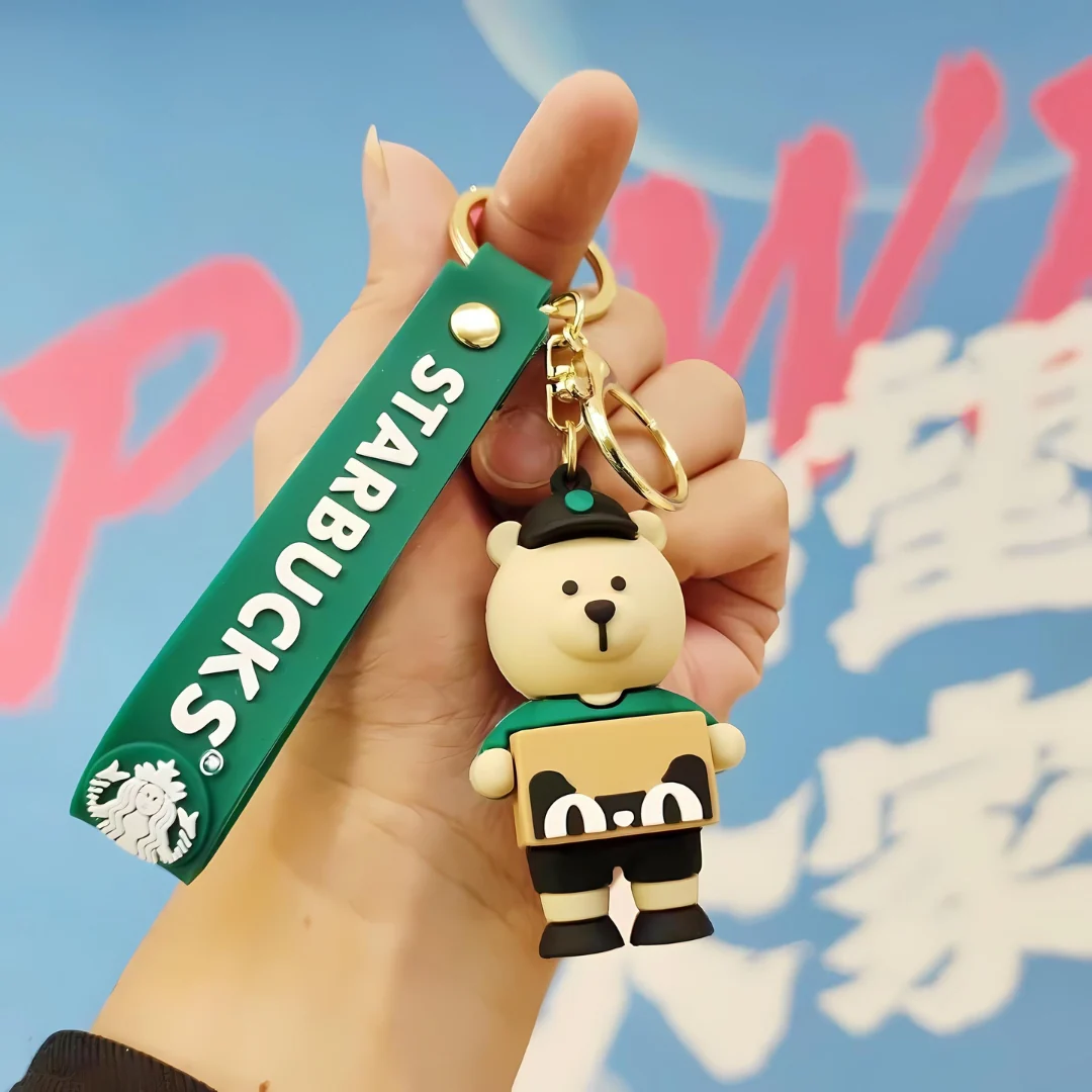 Starbucks Coffee Lover Bear Keychains