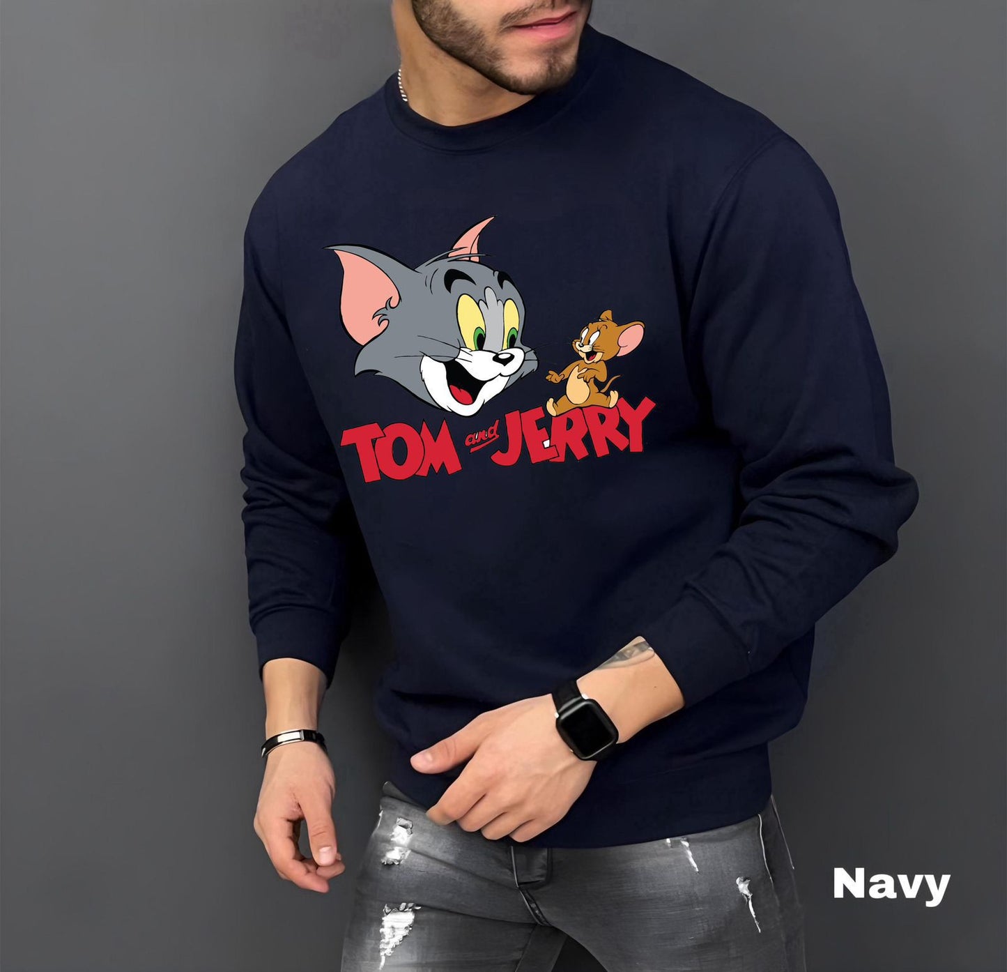 Tom and Jerry Cotton Fleece Sweatshirt