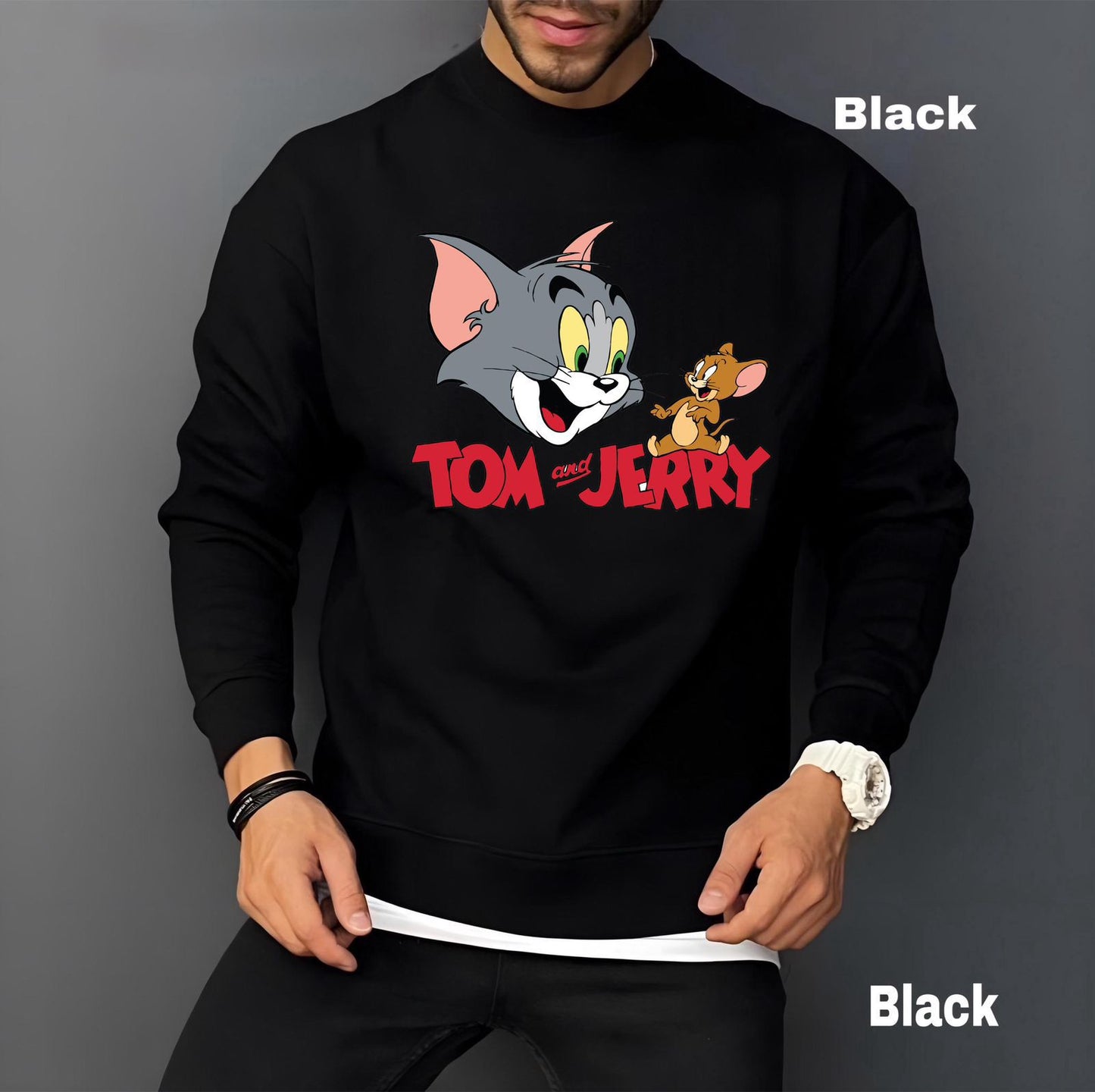 Tom and Jerry Cotton Fleece Sweatshirt