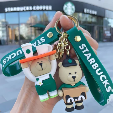 Starbucks Coffee Lover Bear Keychains