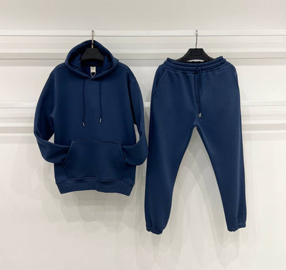 Ultimate Winter Tracksuit Combo: Warm Hoodie & Lower with Zip Pockets