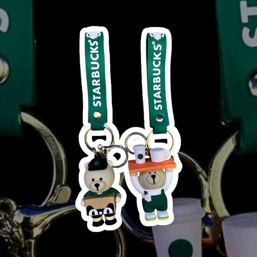 Starbucks Coffee Lover Bear Keychains