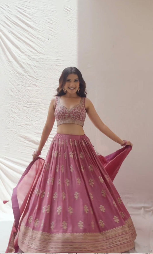 Elegant Embroidered Wedding Lehenga