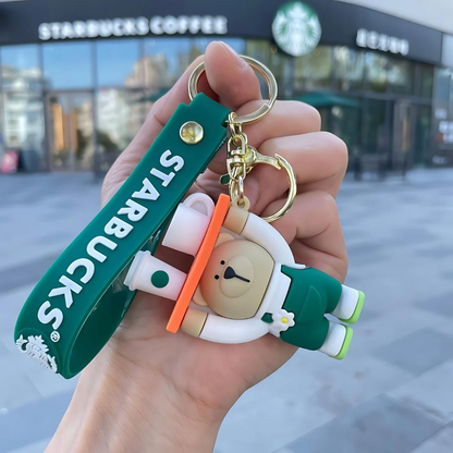 Starbucks Coffee Lover Bear Keychains